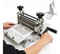 Printmaking Etching Machine, Engraving Printing Press with Adjustable Roller Height for Paper, Wood, and Copper Engravings