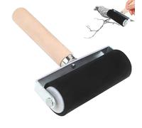 Printmaking Roller - Rubber Printmaking Ink Roller, Art & Craft Oil Painting Tool | Crafting Smooth Brayer Rollers with Wooden Handle, Lino Roller for Linoleum Block Printing (S/M/L)