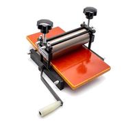 Printmaking Rubbing Machine, Manual Etching Printing Press with Metal Roller, Letterpress Gravure Tool for Block Monotype Printing and Etching, Print Width 16CM