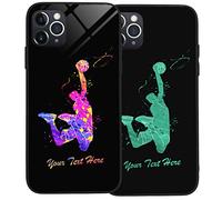 PrintMyPhoneCase Personalised Case for iPhone 11, Slim Anti Scratch Glass panel with shockproof TPU Rims | Glow in the Dark Case | Custom Phone Case-Basketball-2