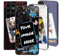 PrintMyPhoneCase Personalised Case for Samsung S24 FE, Custom Add Image, Photo, Text -Toughened Glass panel with shockproof TPU Rims | Optional Glow in the Dark | Photo Frame-1 Image