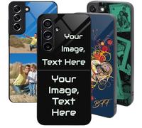 PrintMyPhoneCase Personalised Case for Samsung S25, Custom Add Image, Photo, Text -Toughened Glass panel with shockproof TPU Rims | Optional Glow in the Dark | Custom Phone Case-2 image