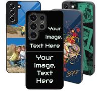 PrintMyPhoneCase Personalised Case for Samsung S26 Ultra, Custom Add Image, Photo, Text -Toughened Glass panel with shockproof TPU Rims | Optional Glow in the Dark | Custom Phone Case-2 image