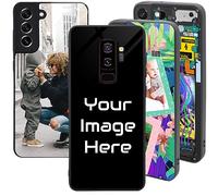 PrintMyPhoneCase Personalised Case for Samsung S9 Plus, Custom Add Image, Photo, Text -Toughened Glass panel with shockproof TPU Rims | Optional Glow in the Dark | Custom Phone Case-1 image