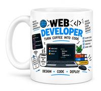PRINTNESTUK Funny Programmer Coffee Cup, 11oz Ceramic Mug for Web Developers, Software Engineers, Coding & Computer Science Gifts for Men & Women