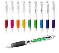 PrintPact Personalised Printed Pens with Any text, Any Colour and Any logo for Promotional, Business and Novelty Gift Use, Black Ink (Black, 1)