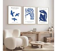 Prints on Canvas Art Printing Decor Nordic Henri Matisse Line Ins Poster Home Living Bed Room Bar Hallway Canvas Wall 40x60cm-3Pcs Frameless
