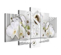 Prints on Canvas - Canvas Wall Art 100x50 cm / 40"x20" 5 pcs Large Canvas Prints XXL - Art Deco Pictures for Bedroom Walls - Home Decor Wall Pictures for Living Room Abstract orchids a-A-0230-b-n