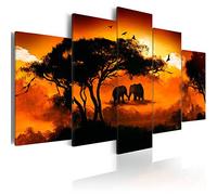 Prints on Canvas - Canvas Wall Art 100x50 cm/40"x20" 5 pieces - Non-woven Canvas Prints Image Framed Artwork Painting Picture Photo Home Decoration - Africa 5718