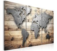 Prints on Canvas - Canvas Wall Art 120x80 cm/48"x32" 3 pieces - Non-woven Canvas Prints Image Framed Artwork Painting Picture Photo Home Decoration - world map k-C-0011-b-e