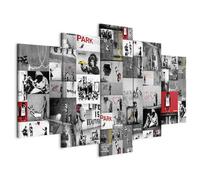 Prints on Canvas - Canvas Wall Art 200x100 cm/80"x40" 5 pieces - Non-woven Canvas Prints Image Framed Artwork Painting Picture Photo Home Decoration - banksy collage i-C-0092-b-p