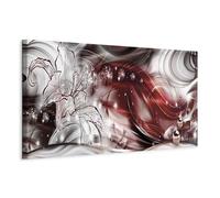 Prints on Canvas - Canvas Wall Art Flowers 135x45 cm / 53"x18" 1pcs Large Canvas Prints XXL Art Deco Pictures for Bedroom Walls Home Decor Wall Pictures for Living Room lilies diamond a-A-0225-b-c