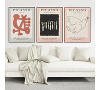 Prints on Canvas Painting Henri Matisse Coral Leaf poster Art Print the cut outs Nordic Style For Office Home Decoration(50x70cm-3Pcs)