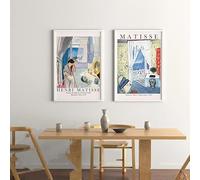 Prints on Canvas Painting Henri Matisse Vintage Poster Reading Woman Printable Art For Living Room Office Home Decoration(60x80cm-2pcs)