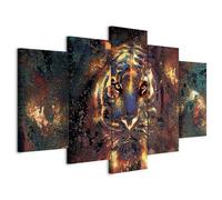 Prints on Canvas Wall Art 200x100 cm / 80"x40" 5 pcs Large Canvas Prints XXL - Art Deco Pictures for Bedroom Walls - Home Decor Wall Pictures for Living Room tiger g-B-0024-b-p