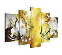 Prints on Canvas Wall Art 200x100 cm / 80"x40" 5 pcs Large Canvas Prints XXL - Art Deco Pictures for Bedroom Walls - Home Decor Wall Pictures for Living Room orchid pearls diamond b-A-0257-b-n