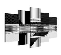 Prints on Canvas Wall Art 200x100 cm / 80"x40" 5 pcs Large Canvas Prints XXL - Art Deco Pictures for Bedroom Walls - Home Decor Wall Pictures for Living Room Digital Abstract black a-A-0184-b-n