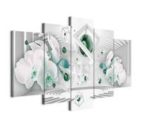 Prints on Canvas Wall Art 200x100 cm / 80"x40" 5 pcs Large Canvas Prints XXL - Art Deco Pictures for Bedroom Walls - Home Decor Wall Pictures for Living Room Abstract orchids a-A-0230-b-p