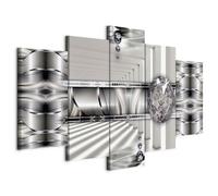Prints on Canvas Wall Art 200x100 cm / 80"x40" 5 pcs Large Canvas Prints XXL - Art Deco Pictures for Bedroom Walls - Home Decor Wall Pictures for Living Room Abstract diamond a-A-0147-b-p