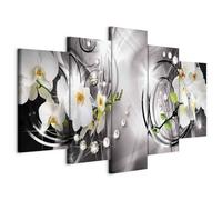Prints on Canvas Wall Art 200x100 cm / 80"x40" 5 pcs Large Canvas Prints XXL - Art Deco Pictures for Bedroom Walls - Home Decor Wall Pictures for Living Room orchid pearls diamond b-A-0257-b-p