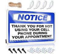 Prints, Wall Signs Dressing Personalized Notice Thank You For Not Using Your Cell Phone During Your Appointment | Rustic Fluffy Wall Art(20X30CM)