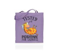Printshirts Test Positive for Laziness Tote Bag - Funny Lazy Mood Tote for Women & Men - 10 Colour Options - Reusable Eco Canvas Shopper, Sarcastic Slogan Gift, Quirky Everyday Bag (Lavendar)
