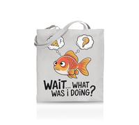 Printshirts Wait... What Was I Doing? Tote Bag - Funny Forgetful Tote for Women, Men & Teens - 10 Colour Options - Reusable Eco Canvas Shopper, Relatable Quote Gift, Slogan Mood Bag (White)