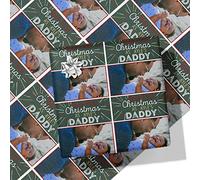 Printster Daddy's First Christmas Personalised Wrapping Paper - Add Any Photo -A1 Sheet - 594mm x 840mm