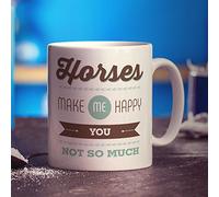 Printster Horses Make Me Happy, You Not So Much Mug - 11oz Ceramic Cup