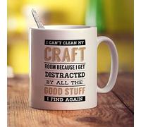 Printster I Can't Clean My Craft Room Because I Get Distracted by All The Good Stuff I Find Again Mug - 11oz Ceramic Cup