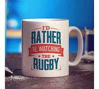 Printster I'd Rather Be Watching The Rugby Mug - 11oz Ceramic Cup