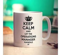 Printster Keep Calm and Let The Operations Manager Handle It Mug - 11oz Ceramic Cup