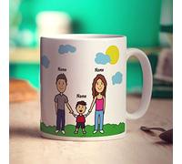Printster Personalised Family Mug - Add Any Names - Boy - Gift for Mum, Dad on Mother's Day, Father's Day, Birthday, Christmas - 11oz Ceramic Cup