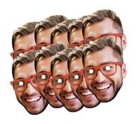 Printster Personalised Photo Face Masks - Perfect For Hen Do, Stag Do, Birthday Party - Custom DIY Self Assembly Kit - 40 Masks