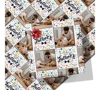 Printster Polka Dot Father's Day Personalised Wrapping Paper - Add Any Photo -A1 Sheet - 594mm x 840mm
