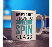 Printster Sorry I Can't I Have to Go to Spin Class Mug - 11oz Ceramic Cup