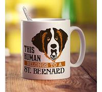 Printster This Human Belongs to A St.Bernard Mug - 11oz Ceramic Cup