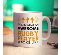 Printster This is What an Awesome Rugby Player Looks Like Mug - 11oz Cup - Novelty Gift for Rugby Fans
