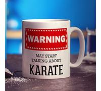 Printster Warning! May Start Talking About Karate Mug - 11oz Ceramic Cup