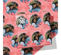 Printster Watercolour Heart Personalised Anniversary Wrapping Paper - Add Any Photo-A1 Sheet - 594mm x 840mm