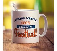 Printster Weekend Forecast 100% Chance of Football Mug - 11oz Ceramic Cup