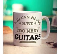 Printster You Can Never Have Too Many Guitars Mug - 11oz Ceramic Cup