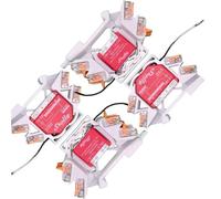 Printtastisch Shelly DIN Rail Holder for 29 Shelly Relays: Plus 1, 1 Mini Gen3, Plus 1PM, 1PM Mini Gen3, Plus 2PM, 2.5, RGBW 2, PM, 2.5, Plus i4, Dimmer 2, DIN Rail Pack of 4