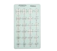 Printtoo 2 mm Gemstone Ring Top View Layout Stencil, Acrylic Jewellery Template for Overhead Ring Head Shapes, Stone Setting Maps, Prong Bezel Planning, Goldsmith Drafting and Ornament Sketches