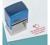 Printtoo Account is Now Overdue Self Inking Rubber Stamp Pre,Inked Office Stamp, Home Office Business Stationery, 41 x 24 mm, Red