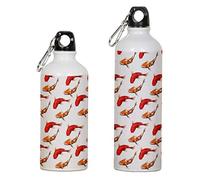 Printtoo Carabiner Clip Travel Bottle Koi Fish Print Aluminum Water Bottle Kids 750ml/25.3oz