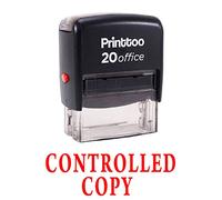 Printtoo Controlled Copy Self Inking Rubber Stamp Office Stationary Custom Stamp-Red