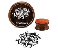 Printtoo Craft Textile Wooden Rubber Happy Valentine's Day Round Stamp Scrap-Booking-2 Inch