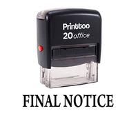 Printtoo Custom Stamp Final Notice Self Inking Office Stationary Rubber Stamp-Black