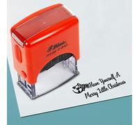 Printtoo Have Yourself A Merry Little Christmas Self Inking Rubber Stamp Pre,Inked Office Stamp, Home Office Business Stationery, 38 x 14 mm, Black